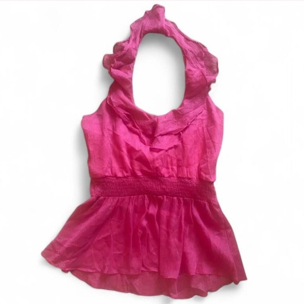 Y2K Charlotte Russe ruffle halter top
